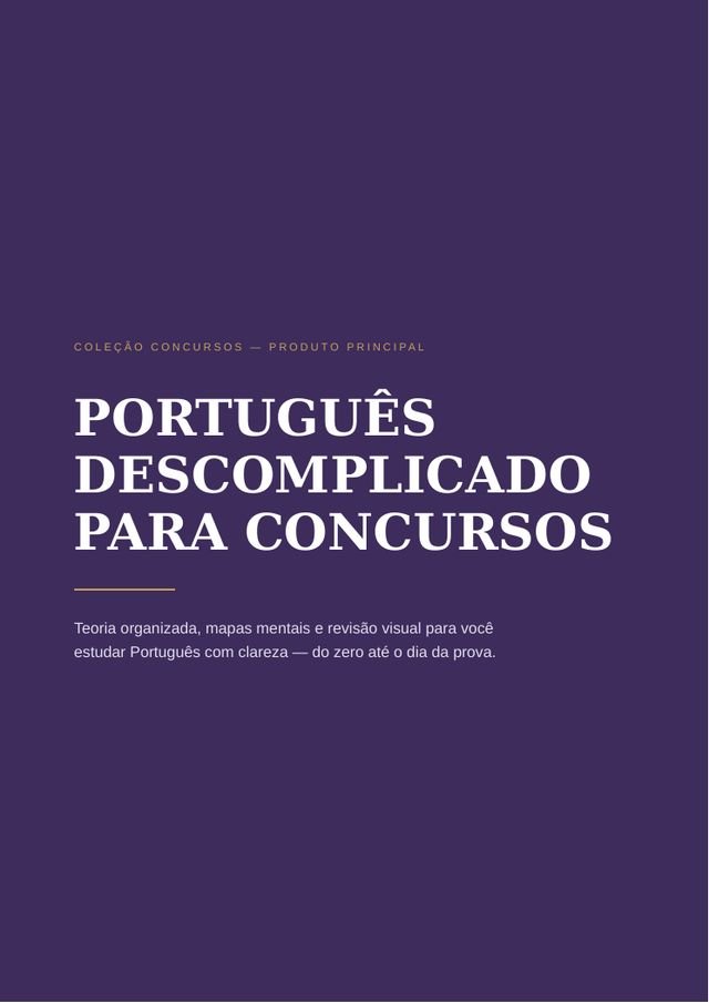 Capa do ebook Português Descomplicado para Concursos